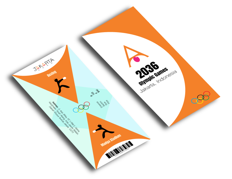 Jakarta Olympic Game ticket mock-up