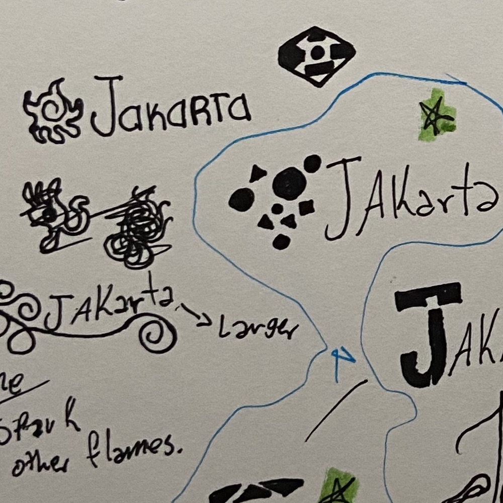 Logo sketches of Jakarta