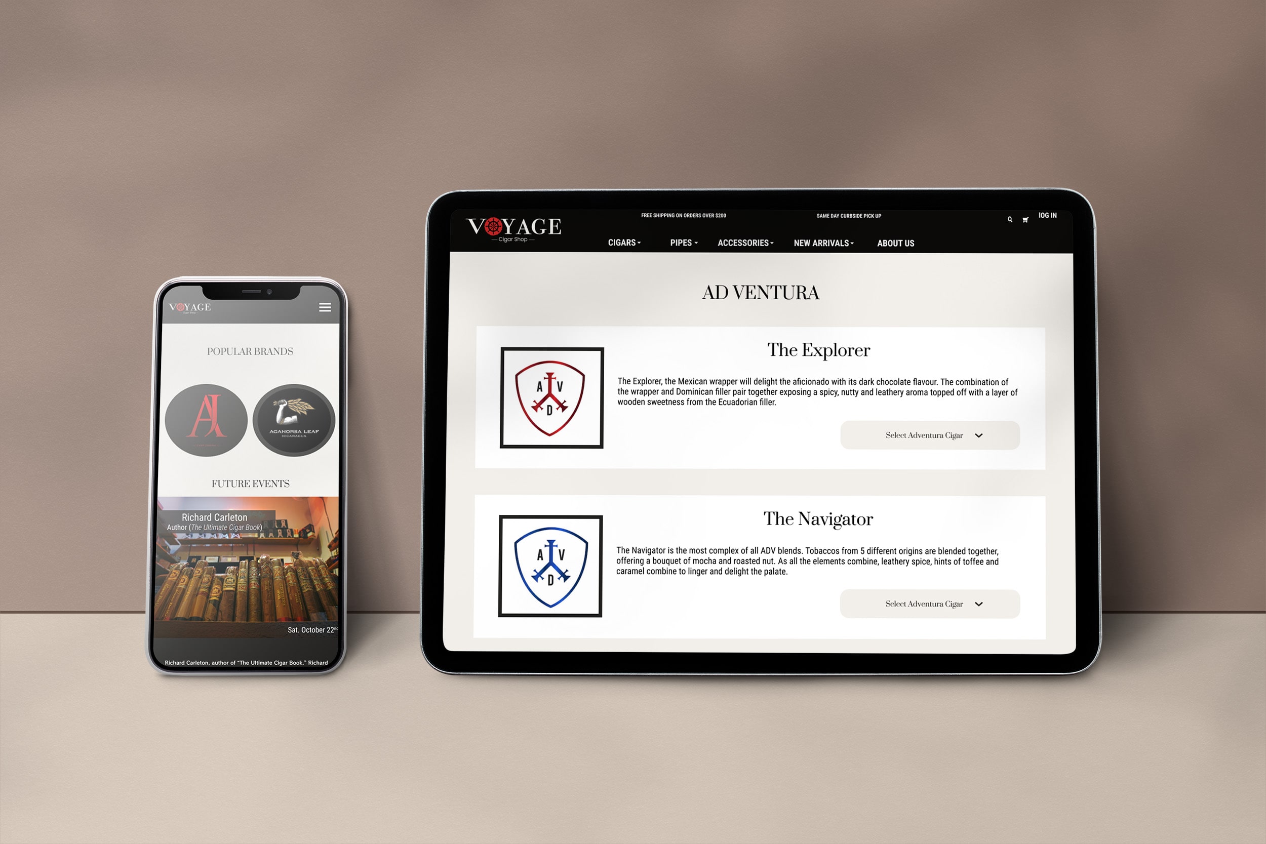 Cigar Shop web design